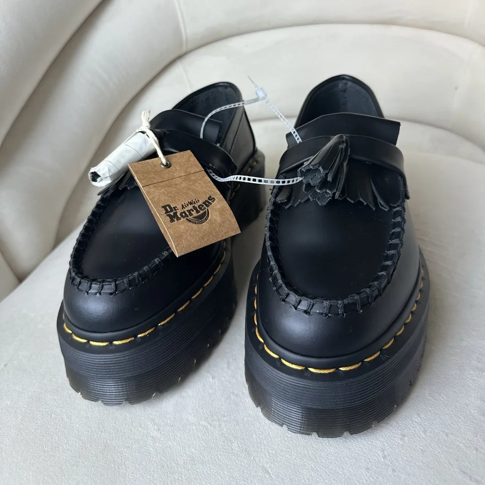 Dr Martens Adrian Bex Smooth Leather Platform Tassel Loafers Shoe Women’s Size 8 - Picture 2 of 10